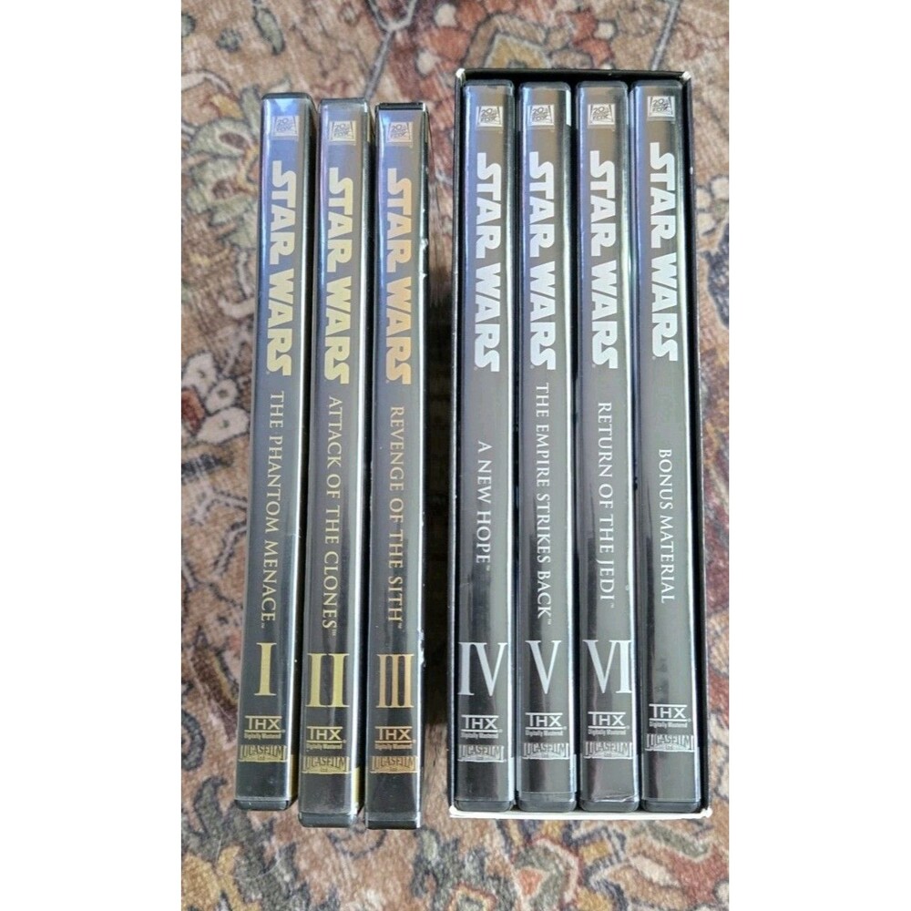 Star Wars 1-6 Trilogy/Prequels 6 episodes- DVD widescreen W/ Bonus Material DVD